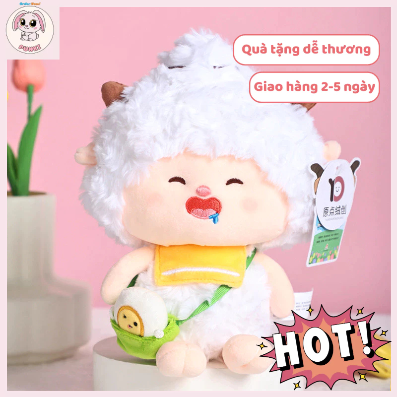 Đồ Chơi Nhồi Bông Hình Cừu Vui Vẻ Và Sói Xám, Gấu Bông Cừu Lười, Cừu Đáng Yêu - Gấu Bông Punki