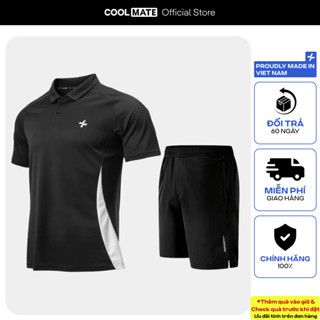 [TẶNG PACK 3 ĐÔI TẤT]Set đồ bộ thể thao nam Pickleball Áo Polo promax Sideflow và Quần Shorts 7inch thoáng khí Coolmate