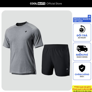[TẶNG PACK 3 ĐÔI TẤT]Set thể thao pickleball Áo Training Comfort và Quần Short 5 inch Essentials co giãn Coolmate
