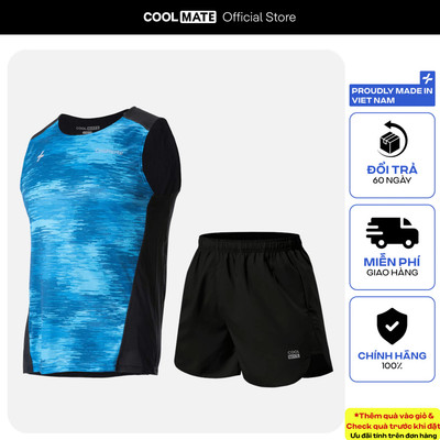 [TẶNG TẤT]Set đồ chạy bộ thể thao Áo Singlet Advanced Vent Tech và Quần Maxcool thoáng khí Coolmate