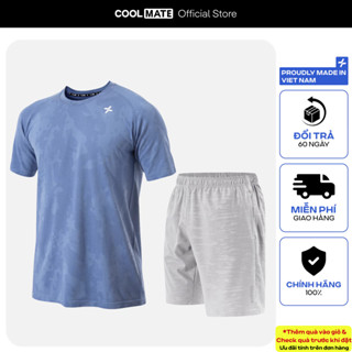 [TẶNG PACK 3 ĐÔI TẤT]Set thể thao nam Áo thun Jacquard Seamless và Quần short Ultra Pro Thoáng khí thấm hút tốt Coolmate