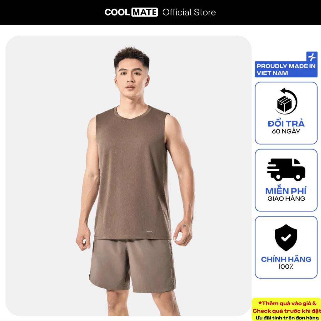 [SALE TẾT]Set thể thao nam Áo sát nách ProMax S1 + Quần 7inch Ultra Short mềm mại, thoáng khí Coolma