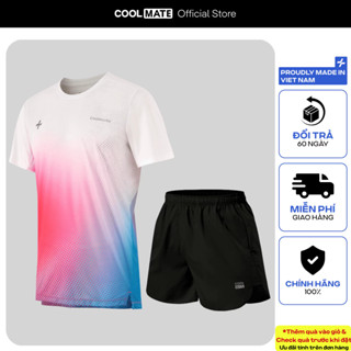 [TẶNG PACK 3 ĐÔI TẤT]Set đồ chạy bộ Áo Thun Nam thể thao graphic và Quần short 5inch thoáng khí, thoải mái Coolmate
