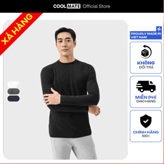   SALE TẾT-XẢ SỐC - MUA 2 GIẢM 50%-KHÔNG ĐỔI TRẢ Áo thun dài tay thu đông giữ nhiệt Lenzing Modal cổ ngắn giữ ấm Coolmate 