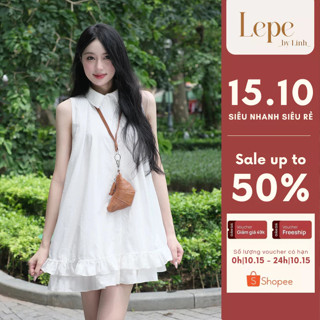Váy babydoll tiểu thư thiết kế cổ sơ mi có thắt eo kiểu dáng dễ thương, trẻ trung ZOEY DRESS - LEPE