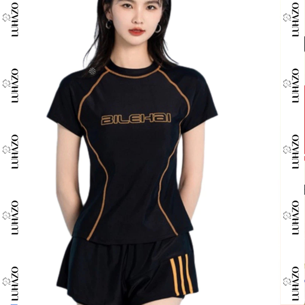 Bikini nữ che bụng LUHAZO, đồ bơi đi biển hàng Quảng Châu Đẹp Co Giãn 6630&6836 C-12