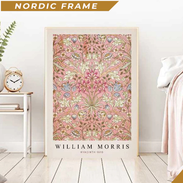 Tranh treo tường, William Morris Art Print, William Morris Hyacinth 1915 Print, Morris Print, Flower