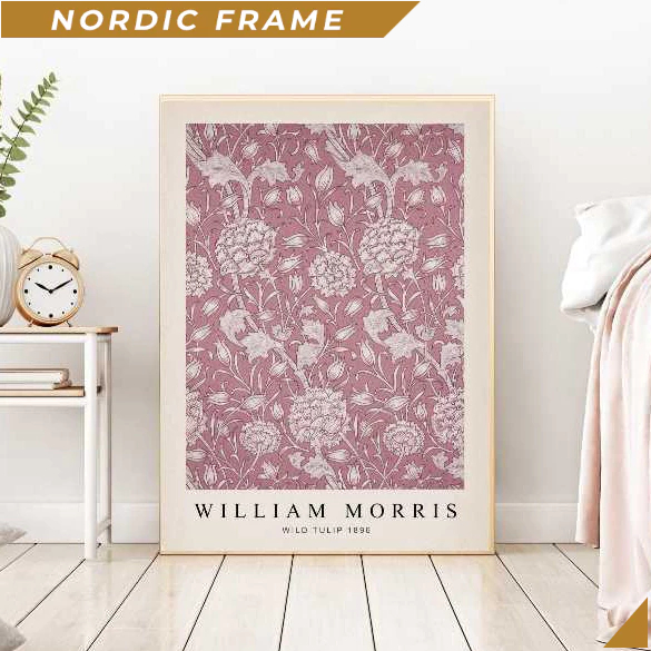 Tranh treo tường, William Morris Art Print, William Morris Tulip Print, Morris Print, Flower Art Pri