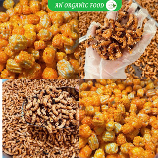  Nui sấy giòn vị bơ cay nui sấy rong biển cay giòn ngon đậm đà món ăn vặt nui sấy bơ cay đồ ăn vặt AN Organic Food 