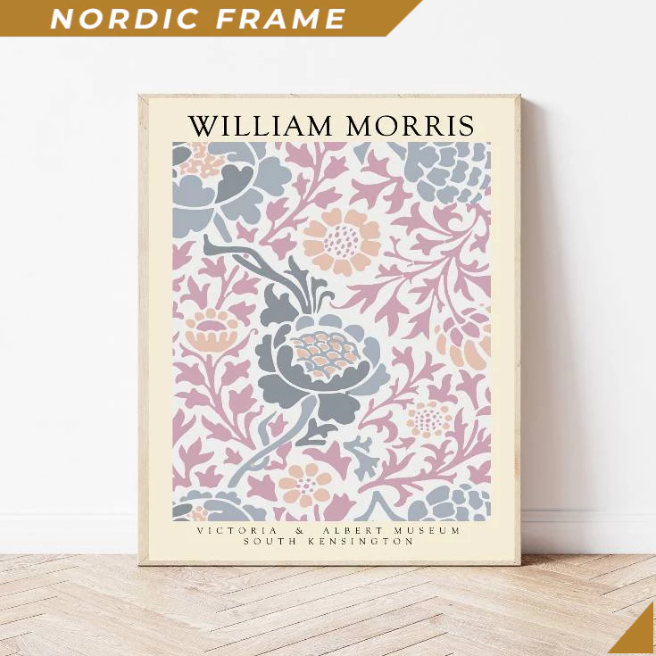 Tranh treo tường, William Morris Lilac Art Print, William Morris Flowers, Morris Print, Flower Art P