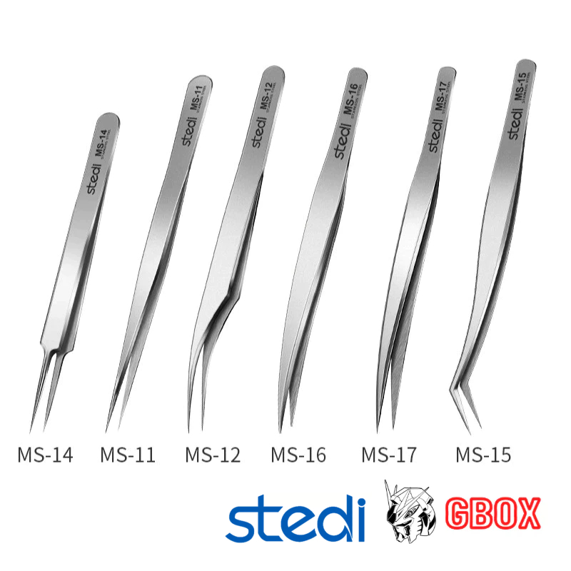 Nhíp mô hình cao cấp Stedi thép không gỉ độ chính xác cao dán Decal Sticker Gundam LBX 30MM Figure