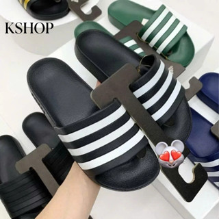  Dép Nam Nữ Đúc Nguyên Khối Siêu Nhẹ | Dép Quai Ngang 3 Sọc Thể Thao Chống Nước Chống Hôi Chân 