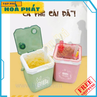  Bình Đá Vuông BIBI 1.2L Tý Liên 0656 -- Thùng Đá Nhựa Mini Sang Trọng Nắp Trong Bắt Mắt 