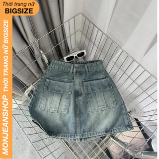   Mã FATREND0911 giảm đến 30k tối đa 99k  Chân Váy Jean Bigsize  55-90kg  Kiểu Túi Hộp Form Chữ A Ms20090 