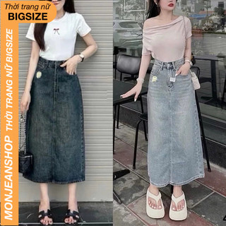  chân váy jean dài Bigsize 55-90kg sang chảnh tôn dáng Ms431 