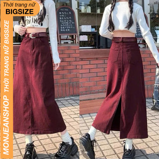  Chân Váy Jean dài Bigsize 55-90kg sang chảnh thanh lịch Ms430Đ 