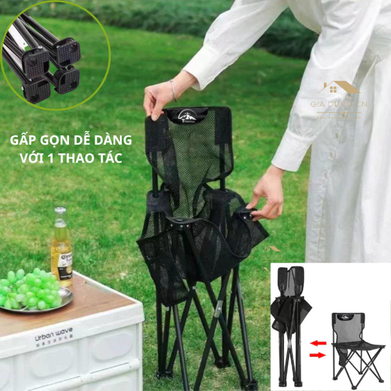 Ghế Camping Gấp Gọn Ngả Lưng Tmountain Chịu Lực Cao Cấp Dã Ngoại Du Lịch Ngoài Trời Êm Ái | BigBuy360 - bigbuy360.vn