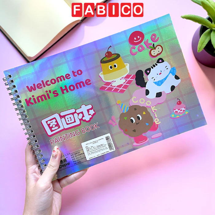 Tập Giấy Vẽ Lò Xo A4 Depai Bìa Kimi's Home 38 Tờ giấy 80gsm Dễ Thương Cho Bé