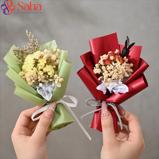  Bó Hoa Khô Mini Handmade SAHA Cao Cấp Dùng Đính Kèm Hộp Quà Tặng Người Yêu Người Thân Đối Tác PK12 