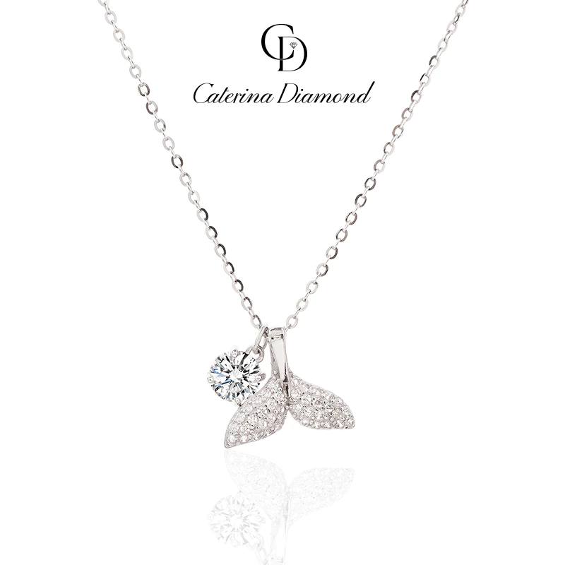 Dây chuyền kim cương Moissanite Caterina Diamond Style Fishtail Necklace DN037