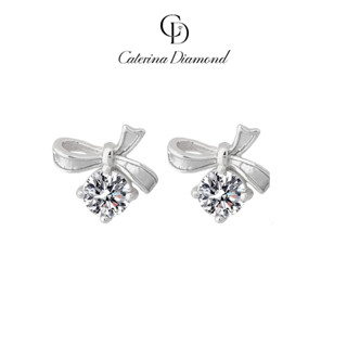  Khuyên tai nữ kim cương Moissanite Caterina Diamond Bow Earrings DE009 