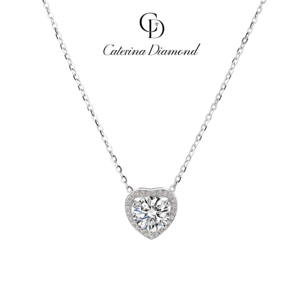 Dây chuyền kim cương Moissanite 0.8 Carat Caterina Diamond Shimmering Heart DN029WH