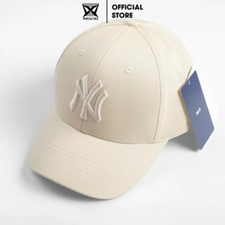  Mũ Nón lưỡi trai MLB Meowist Unisex chất liệu vải Kaki Nude logo NY ,nón lưỡi trai Hàn Quốc 