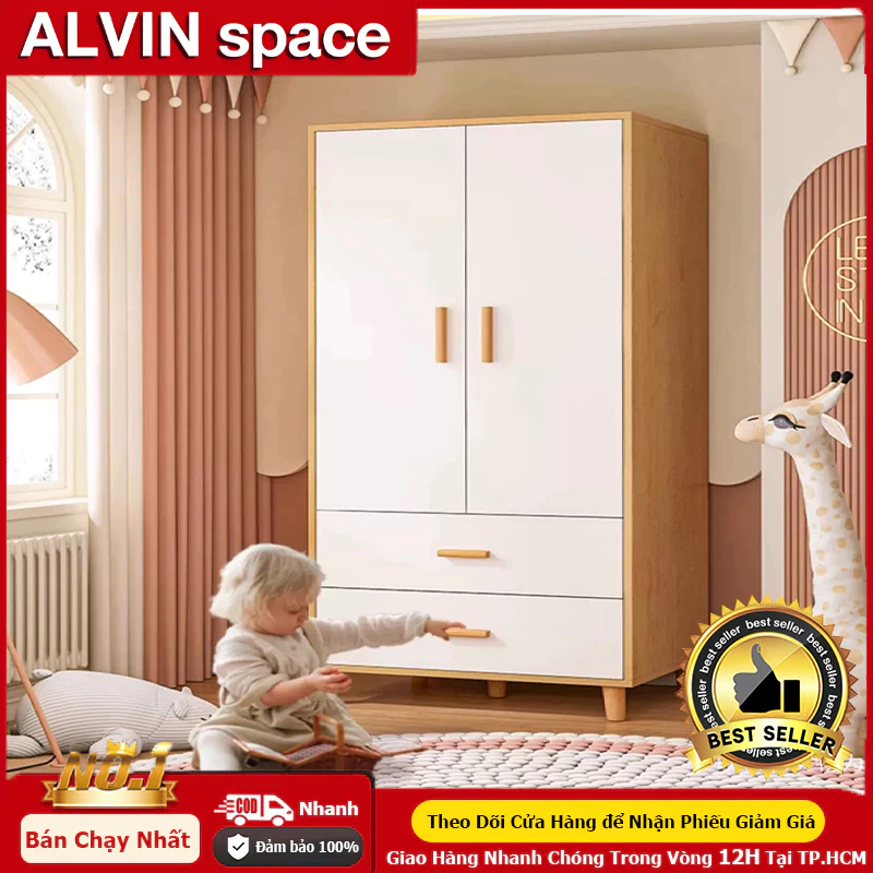 ALVIN Tủ Quần Áo miễn phí vận chuyển cao cấp 2 cánh phong cách Nordic thương hiệu | BigBuy360 - bigbuy360.vn