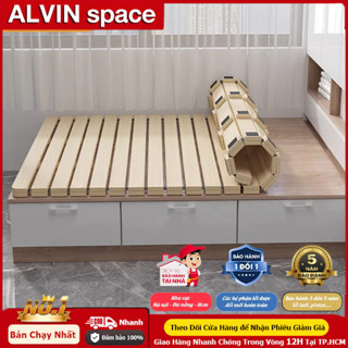  Giường Pallet Gỗ Thông Mới Giường Ngủ Đẹp Chất Lượng gỗ thật Giường cuộn trải sàn,giường thông minh 