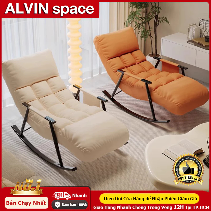 Giãn Ghế Bập Bênh Ghế Lười Đôi Có Gác Chân, Ghế Sofa Lười Khung Thếp, Đêm Bông Cao Cấp | BigBuy360 - bigbuy360.vn