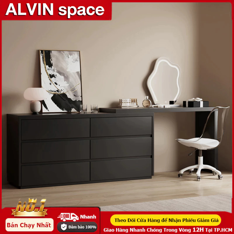ALVIN bàn trang điểm bàn phấn bàn trang điển đơn giản kèm tủ để đồ tủ lưu trữ tủ đầu giường