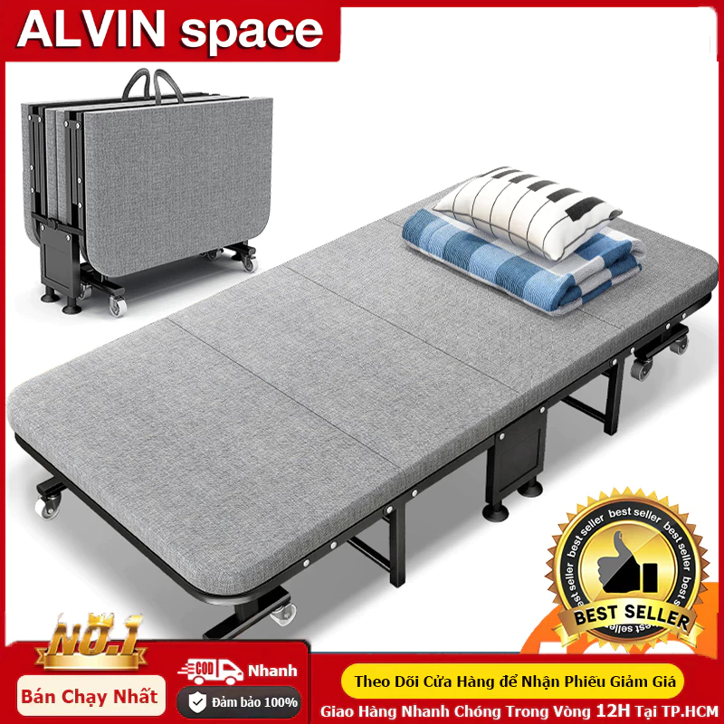 ALVIN Giường Gấp Gọn giường gấp gọn văn phòng,giường xếp văn phòng với bánh xe | BigBuy360 - bigbuy360.vn