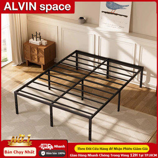 ALVIN Giường sắt phòng ngủ khung giường chất lượng cao trọng khung sắt chắc chắn mang 400kg-1.8m 