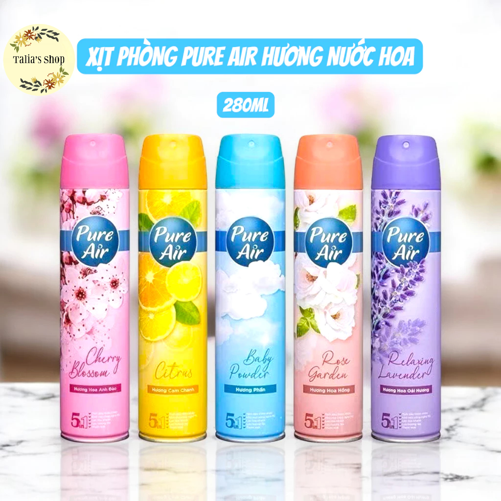 Xịt phòng Pure Air hương nước hoa 280ml thơm mát dễ chịu
