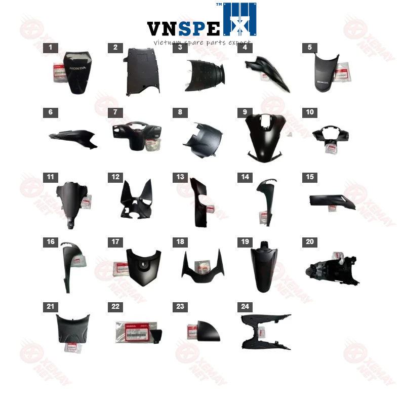 DÀN NHỰA - DÀN ÁO VISION 2021 MÀU NH - A76 ĐEN PHIÊN BẢN ĐẶT BIỆT B9