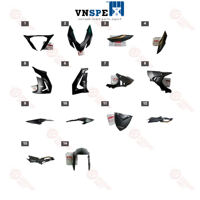 DÀN NHỰA - DÀN ÁO XE WINNER X 2024 ĐEN NHÁM PHIÊN BẢN ĐẶC BIỆT