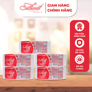  Combo 5 giấy vệ sinh công nghiệp cuộn lớn Silkwell 700gr 2 lớp mềm mịn thấm hút tốt hàng chính hãng 