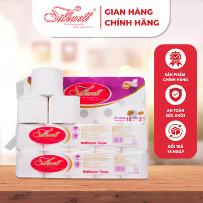 Giấy vệ sinh Silkwell tím 1kg mềm mịn, không chất tẩy trắng