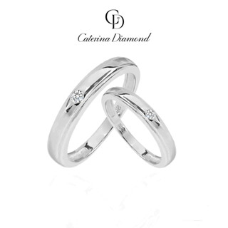  Nhẫn cặp đôi nam nữ kim Cương Moissanite Caterina Diamond Ring Couple' I Do Promise 'Plain DR041 
