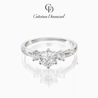  Nhẫn kim cương Moissanite 0,6 Carat Caterina Diamond Solitaire Pavéproposal  DR028 - Kiểm định GRA 
