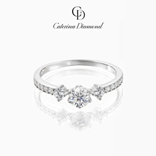  Nhẫn kim cương Moissanite 0,3 Carat Caterina Diamond Solitaire Pavéproposal DR019 - Kiểm định GRA 