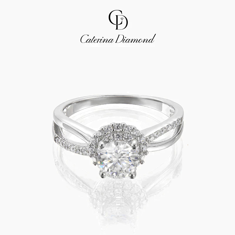 Nhẫn kim cương Moissanite 0,8 Carat Caterina Diamond Solitaire DR018 - Kiểm định GRA