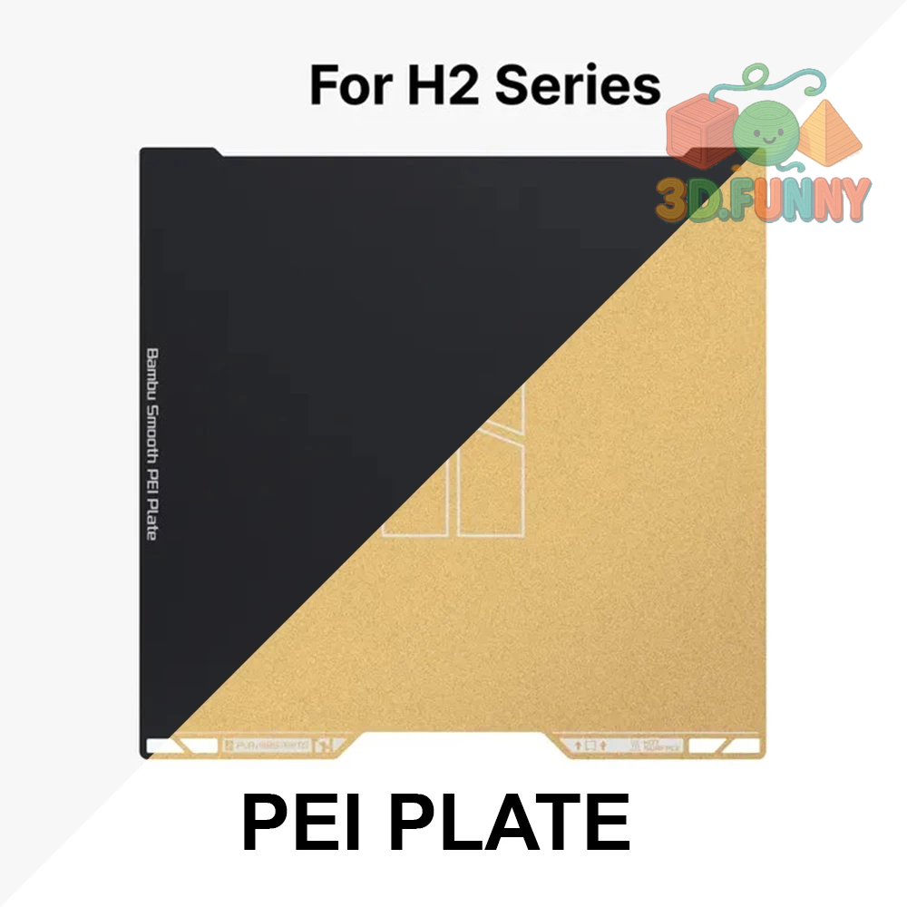 Tấm Plate PEI cho H2 Series, H2D, H2S  ( Texture + Smooth PEI Plate)  - Chính Hãng Bambulab.