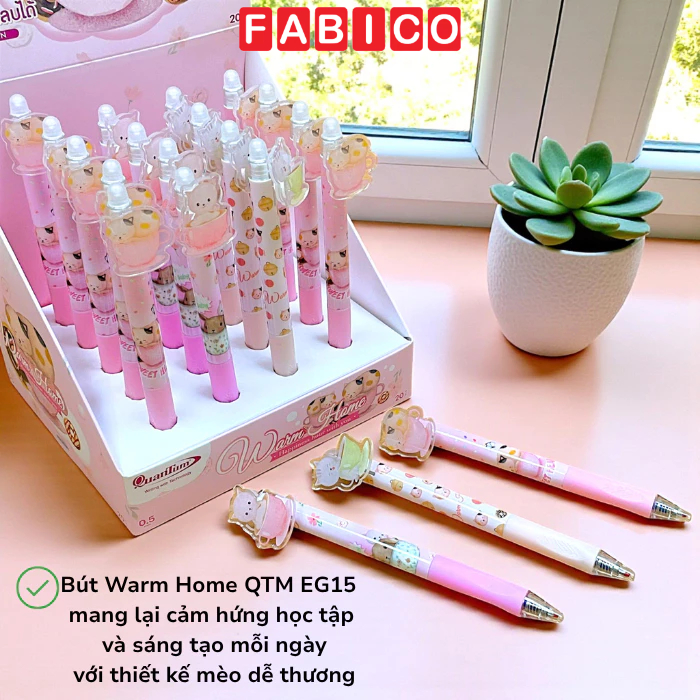 Bút Gel Xóa Được Warm Home QuanTum EG15 - Viết Êm, Xóa Sạch, Màu Pastel Cực Xinh