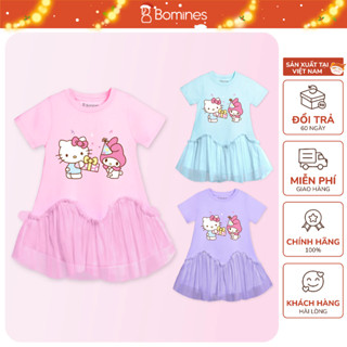  Váy bé gái Hello Kitty Bomines Đầm sinh nhật Melody cho bé gái từ 3-12t 12-36kg DLSKTPT 