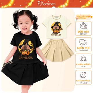  Đồ bộ hoá trang Capybara Halloween màu đen cho bé trai bé gái. Váy bé gái Halloween Kuromi Kuromi 12- 36kg SETCVHLW 