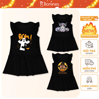  Váy bé gái Halloween BOMINES đầm Kuromi thun co giãn 4 chiều cho bé gái 2- 12 tuổi 8- 36kg DTNHLWKRM 