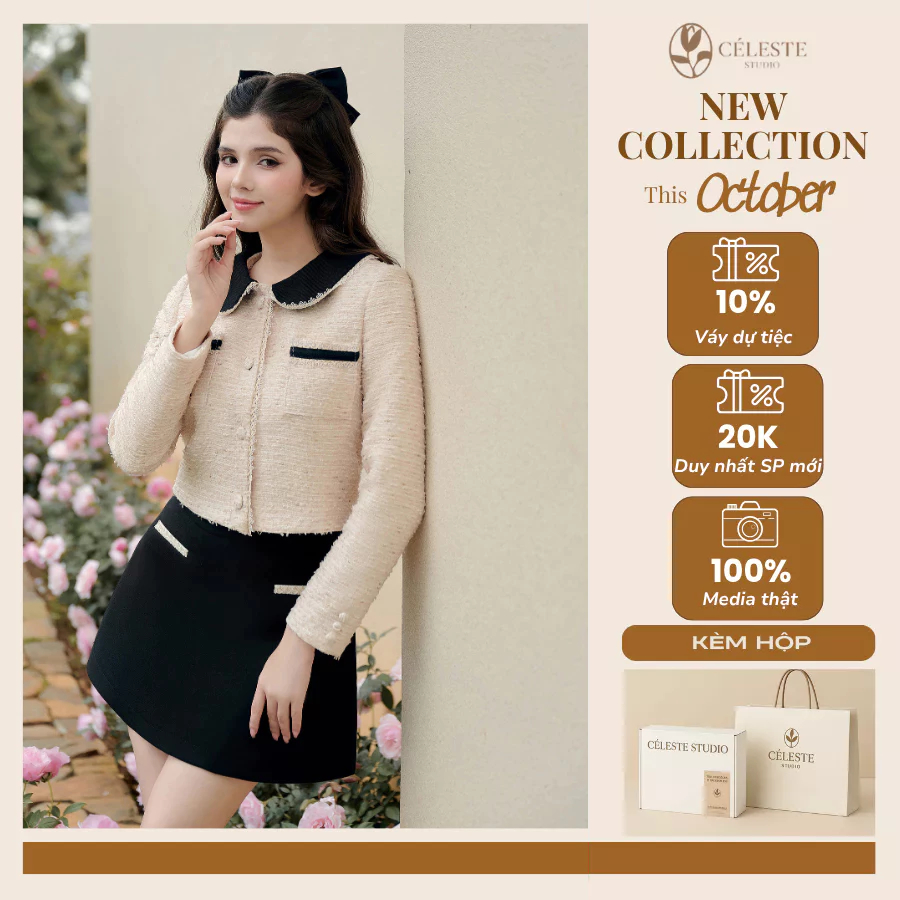 CÉLESTE - Chân Váy Dáng Ngắn Chữ A Jenni Skirt