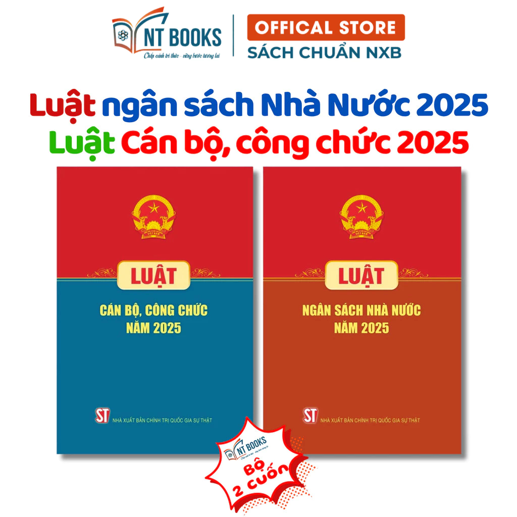 Sách - Combo 2 Cuốn Luật Cán Bộ Công Chức Năm 2025, Luật Ngân Sách Nhà Nước Năm 2025 - NXB Chính Trị