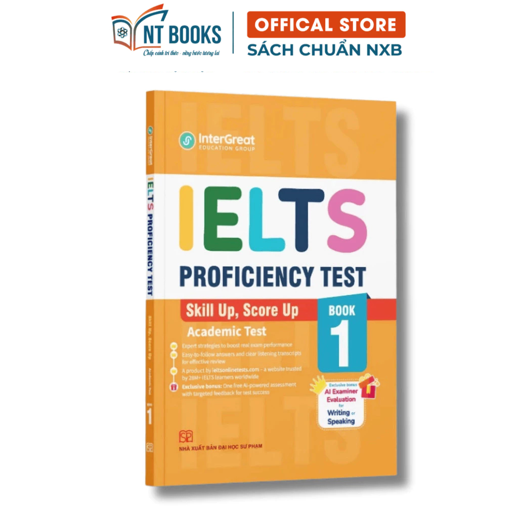 Sách - IELTS PROFICIENCY TEST 1  (Luyện Thi IELTS, Mock Tests) - SP